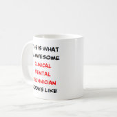 Mug technicien dentaire clinique, génial (Devant gauche)