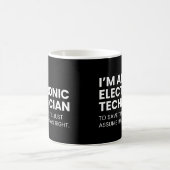 Mug Technicien Électronique Citation de Travail Drôle (Centre)