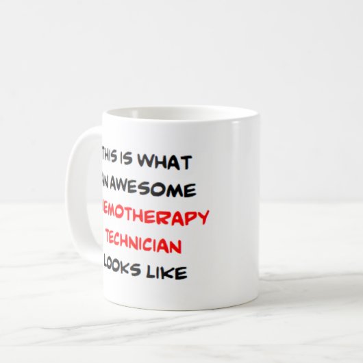 Mug technicien en chimiothérapie, génial (Devant gauche)