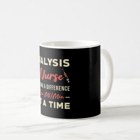 Mug Technicien en dialyse Infirmière Néphrologie Techn (Devant droit)