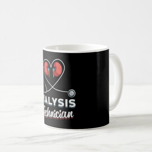 Mug Technicien en dialyse Love Infirmière Nephrologie (Devant droit)