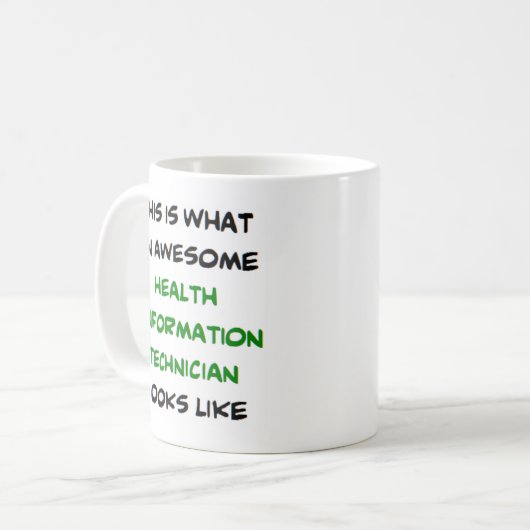 Mug technicien en information de santé, génial (Devant gauche)