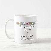 Mug Technicien en pharmacie sur mesure PBT Phlebotomie (Gauche)