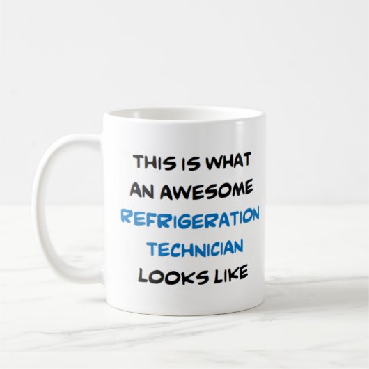 Mug technicien en réfrigération, génial (Gauche)