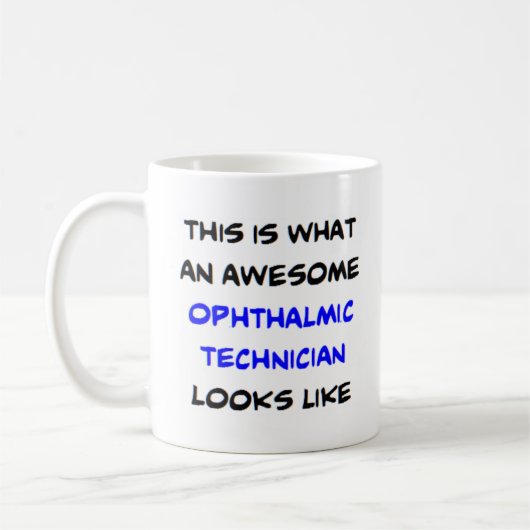 Mug technicien ophtalmique, génial (Gauche)