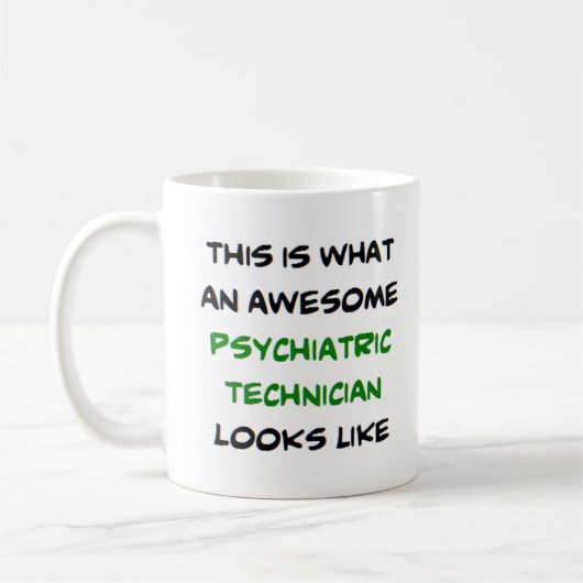 Mug technicien psychiatrique, génial (Gauche)