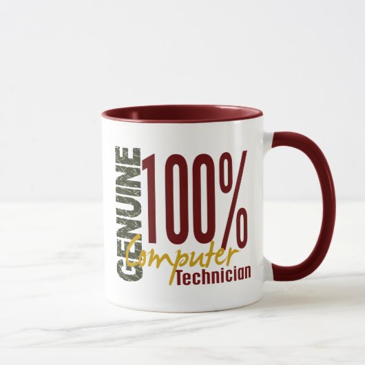 Mug Technicien véritable d'ordinateur (Droite)
