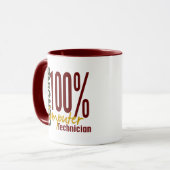 Mug Technicien véritable d'ordinateur (Devant gauche)