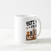 Mug Technicien vétérinaire Bite Me Je suis technicien  (Devant droit)