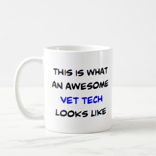 Mug technicien vétérinaire, génial (Gauche)