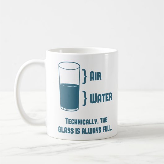 Mug Techniquement le verre est toujours plein (Gauche)