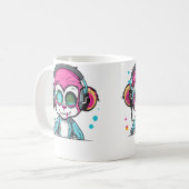 Mug Techno Party Monkey Edm Rave (Devant gauche)