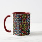 Mug Technologie Alien Ancienne Géométrique Circuit (Gauche)