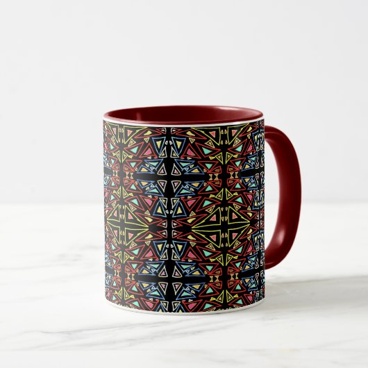 Mug Technologie Alien Ancienne Géométrique Circuit (Devant droit)