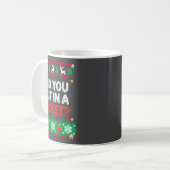 Mug Technologie de l'information Funny Noël Ordinateur (Devant gauche)