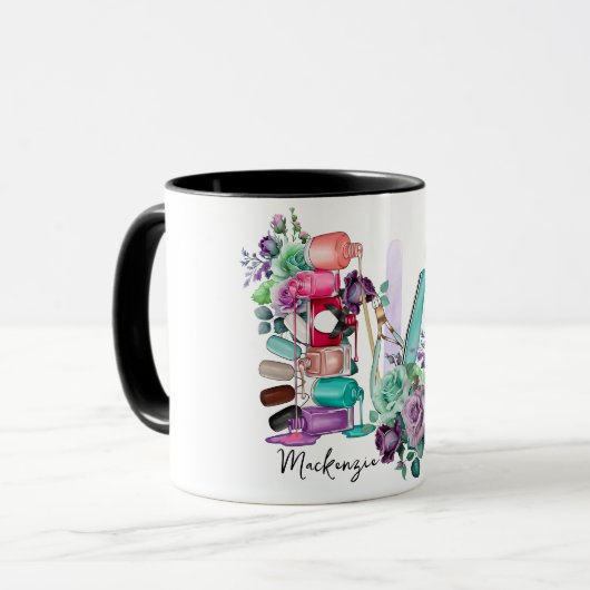 Mug Technologie de manucure personnalisée (Devant gauche)