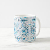 Mug Technologie moteur Abstrait cool (Devant droit)