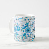 Mug Technologie moteur Abstrait cool (Devant gauche)
