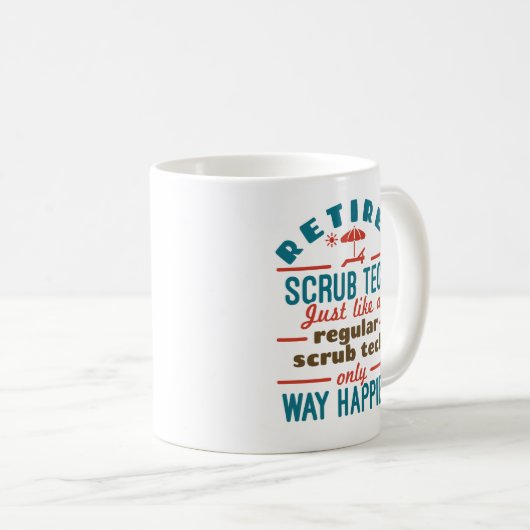 Mug Technologue Chirurgiste retraité Happier (Devant droit)