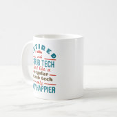 Mug Technologue Chirurgiste retraité Happier (Devant gauche)