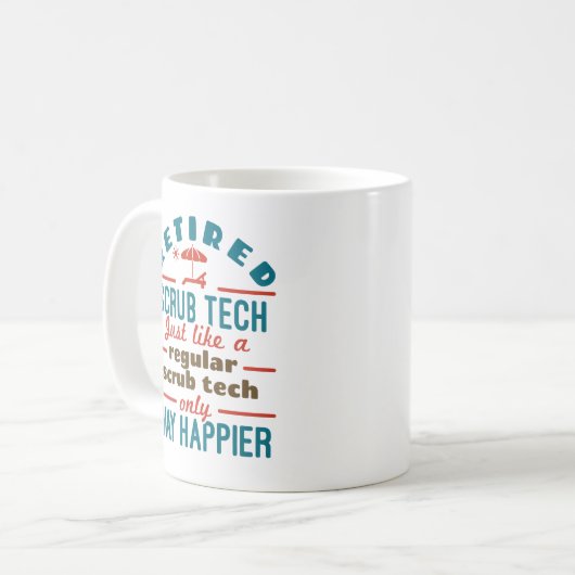 Mug Technologue Chirurgiste retraité Happier (Devant gauche)