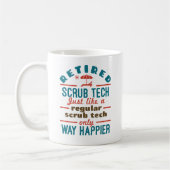 Mug Technologue Chirurgiste retraité Happier (Gauche)