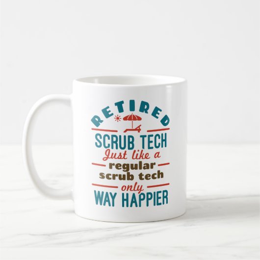 Mug Technologue Chirurgiste retraité Happier (Gauche)