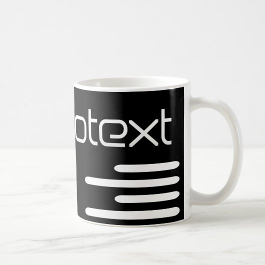 Mug Technotexte Cool Techno Texte Noir (Droite)