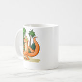 Mug Techo orange sur une recherche d'île de mystère (Devant gauche)