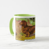 Mug Teckel aux cheveux longs (Devant gauche)