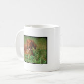 Mug Teckel aux cheveux longs rouge (Devant gauche)