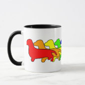 Mug Teckel d'arc-en-ciel (Gauche)