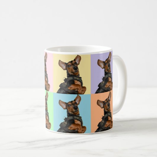 Mug Teckel d'art de bruit (Devant droit)