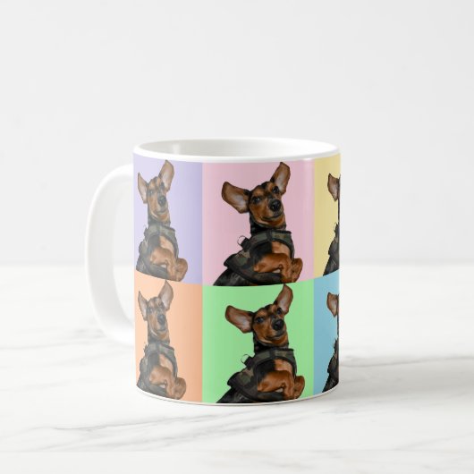 Mug Teckel d'art de bruit (Devant gauche)