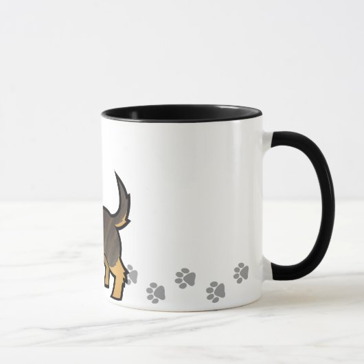 Mug Teckel de bande dessinée (wirehair) (Droite)