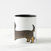 Mug Teckel de bande dessinée (wirehair) (Centre)