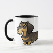 Mug Teckel de bande dessinée (wirehair) (Gauche)
