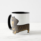 Mug Teckel de bande dessinée (wirehair) (Devant gauche)