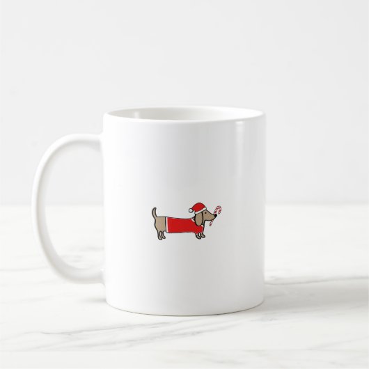 Mug Teckel de Noël (Gauche)