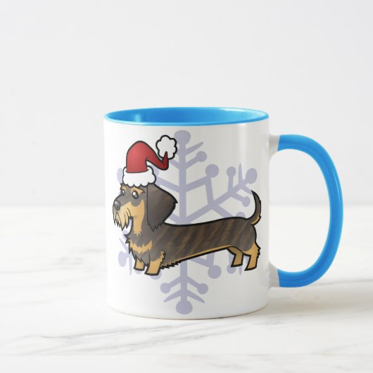 Mug Teckel de Noël (wirehair) (Droite)