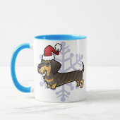 Mug Teckel de Noël (wirehair) (Gauche)