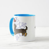 Mug Teckel de Noël (wirehair) (Devant gauche)