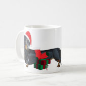 Mug Teckel de Père Noël sur Noël (Devant gauche)