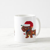 Mug Teckel embrouillé dans des lumières de Noël (Devant droit)
