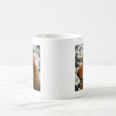 Mug Teckel mignon (aux cheveux longs Brown) en fleurs (Centre)