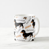 Mug Teckel ou motif mignon de Doxie (Devant droit)