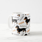 Mug Teckel ou motif mignon de Doxie (Devant gauche)
