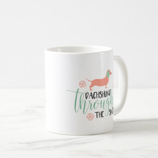 Mug Teckel par Noël de neige (Devant droit)