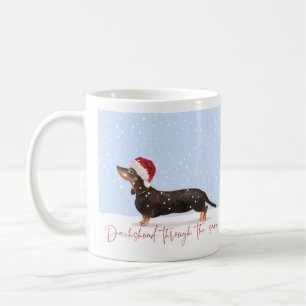Mug TECKEL PAR Noël mignon de NEIGE