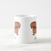 Mug Teckels à longs poils rouges Chien de dessin animé (Centre)